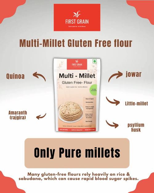 Premium Multi Millet Gluten Free Atta | soft roti flour | 1 kg
